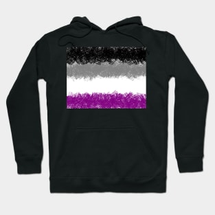 Asexual Flag in Crosshatch Design Hoodie